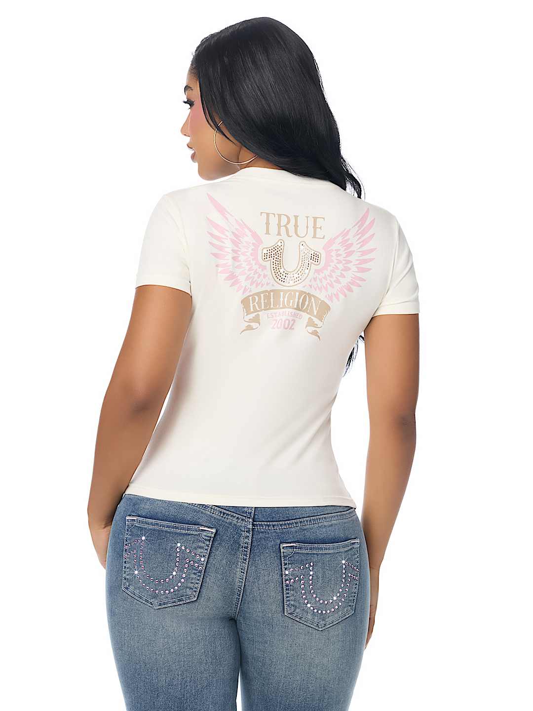 DISTRESSED WING CREWNECK TEE