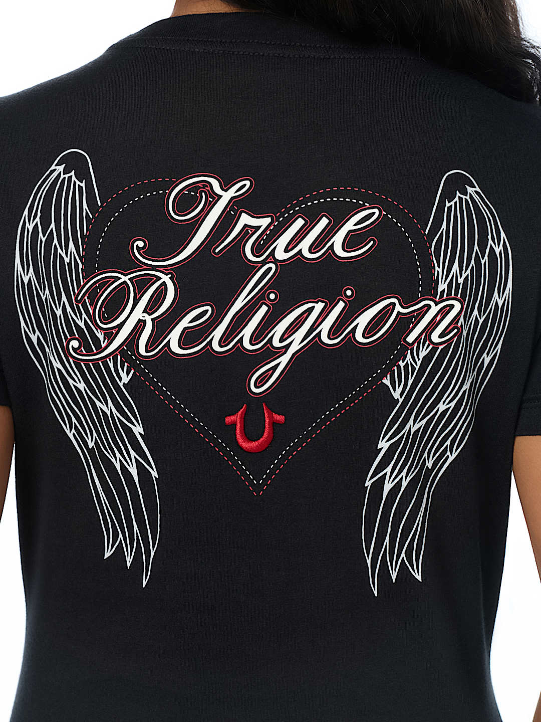 EMBROIDERED HEART CREWNECK TEE