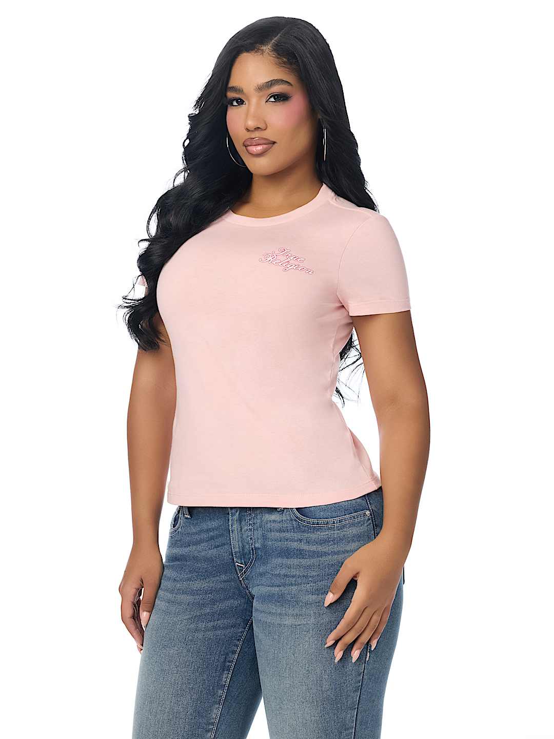 EMBROIDERED HEART CREWNECK TEE