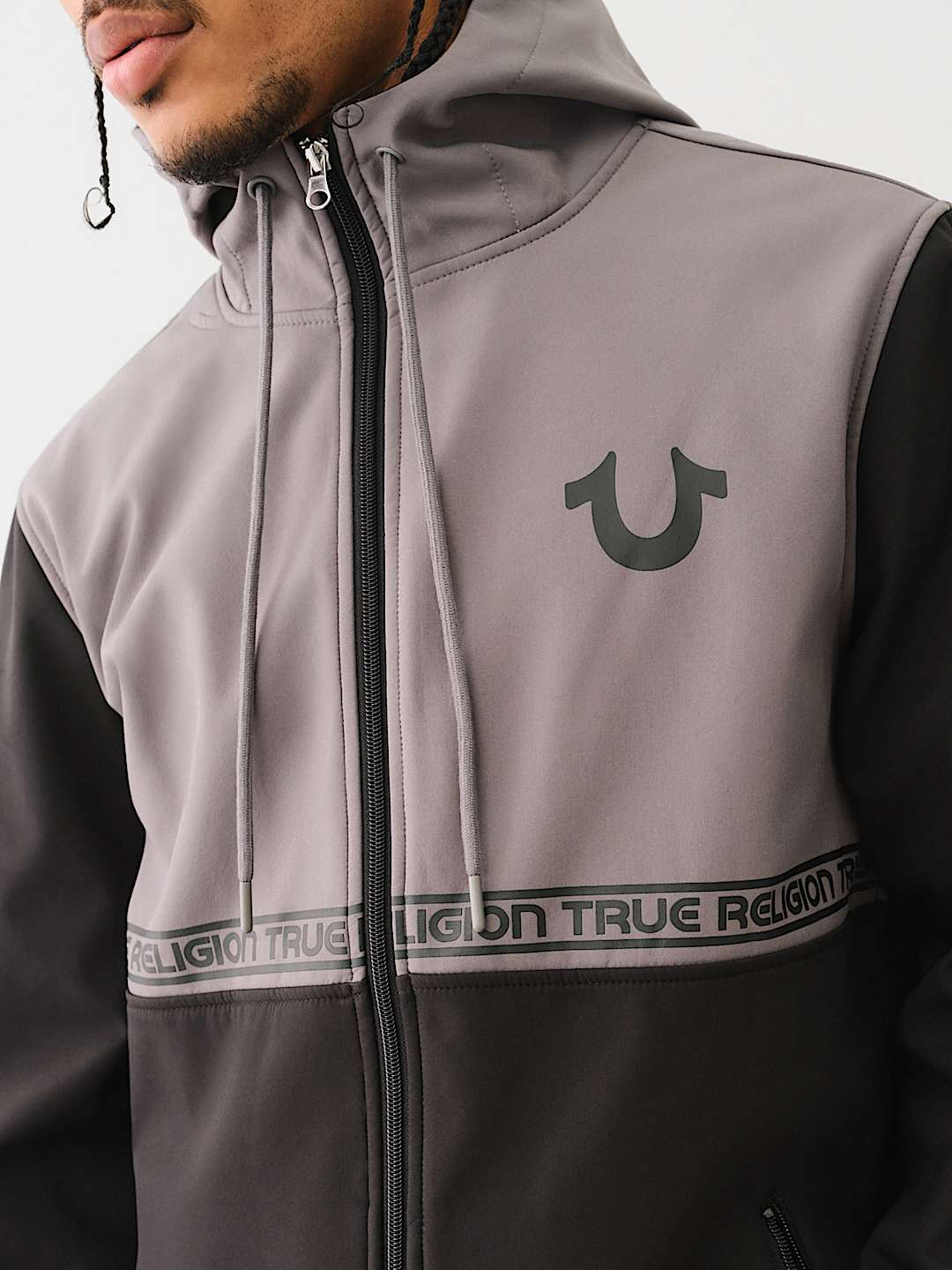 LOGO HOODED WINDBREAKER JACKET True Religion