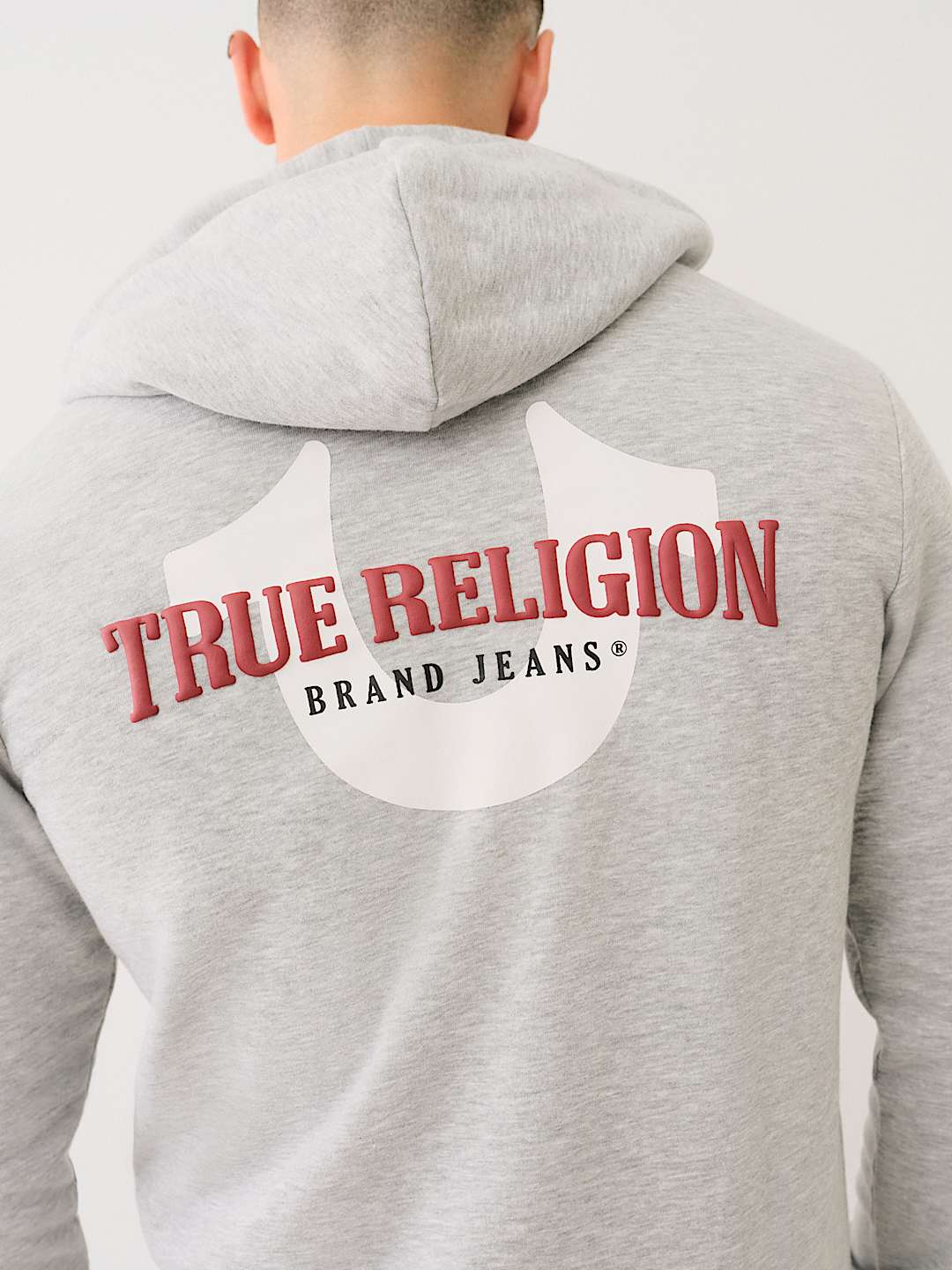 HORSESHOE LOGO ZIP HOODIE Grey True Religion