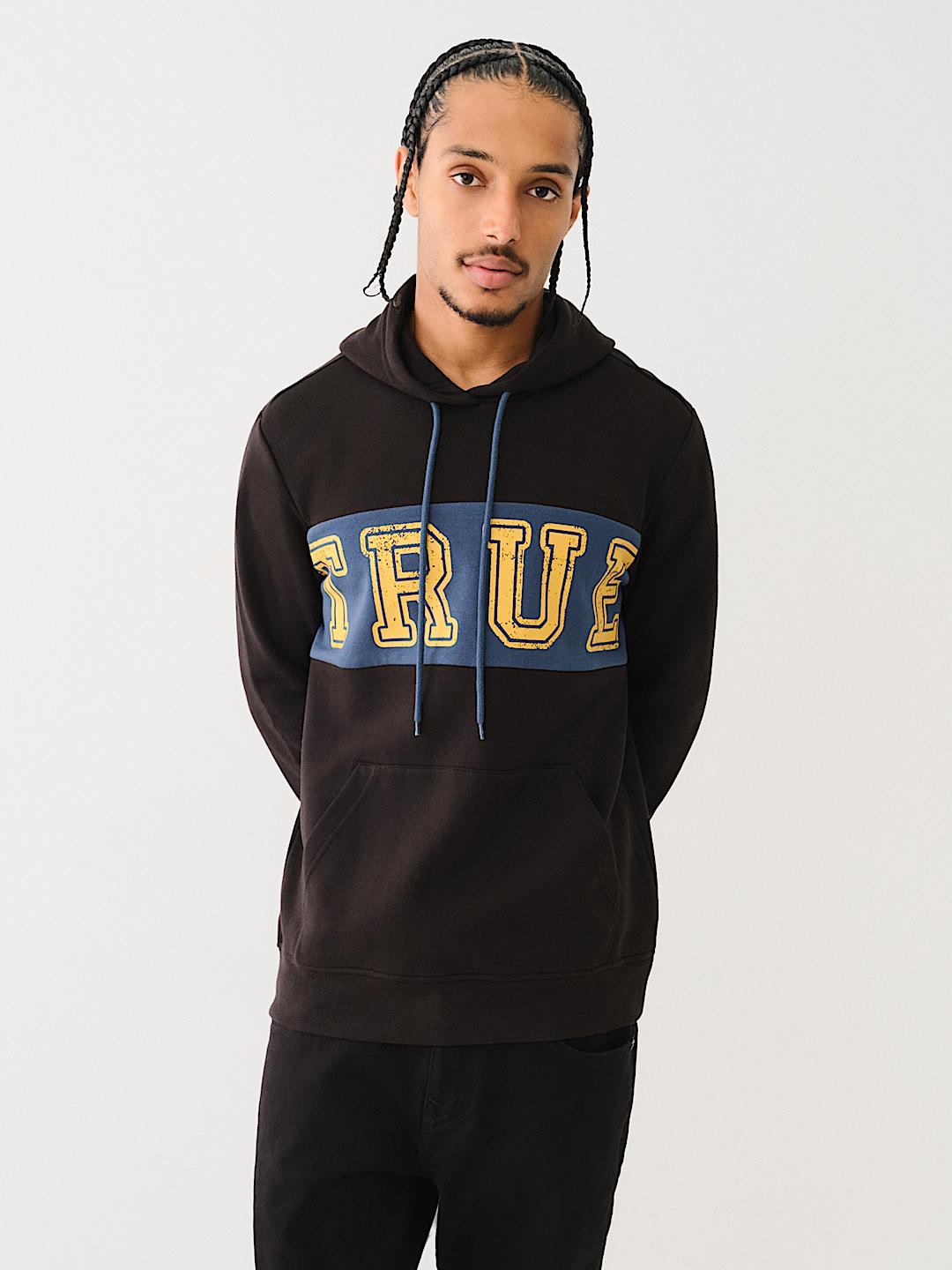 CONTRAST PANEL LOGO HOODIE, image 3