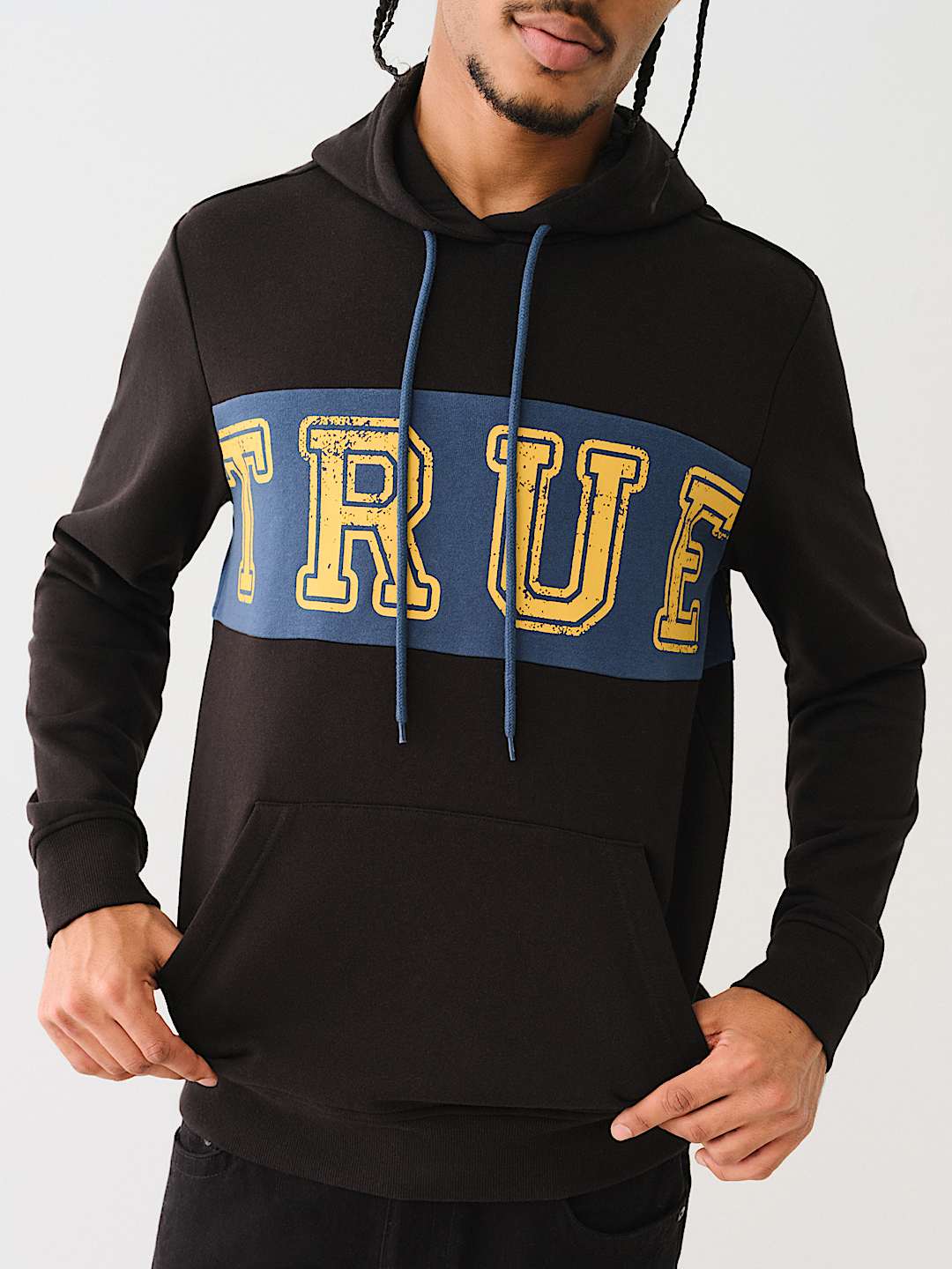 CONTRAST PANEL LOGO HOODIE, image 1