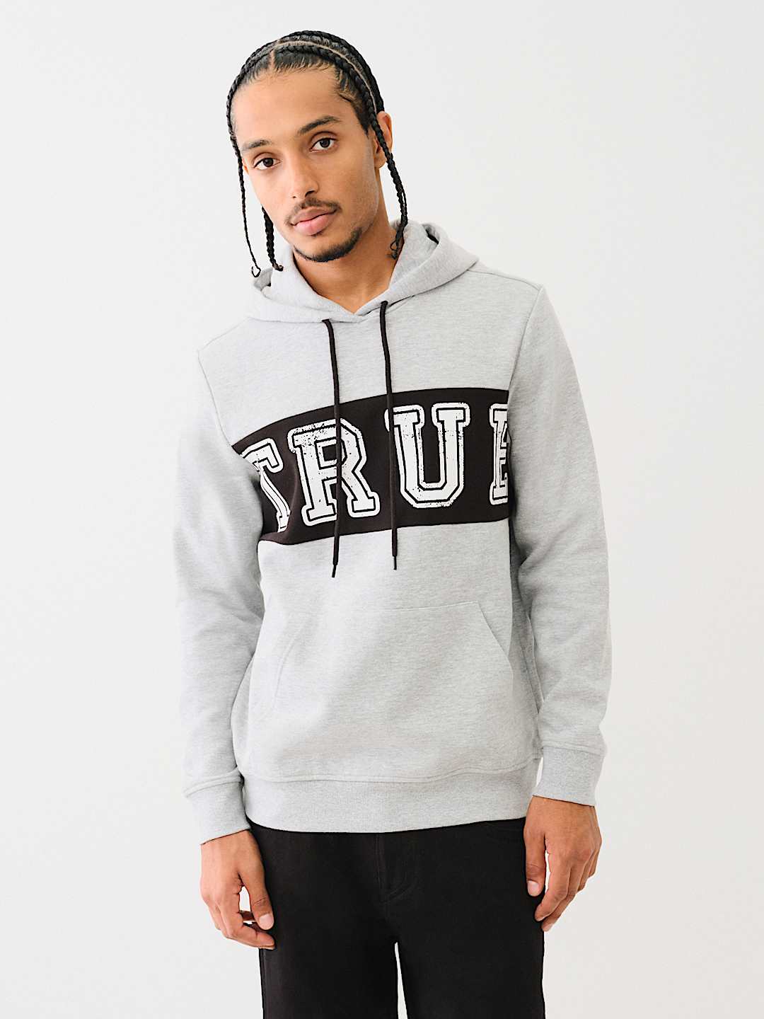 CONTRAST PANEL LOGO HOODIE, image 3