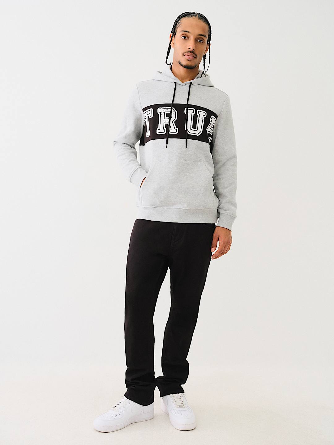 CONTRAST PANEL LOGO HOODIE, image 6