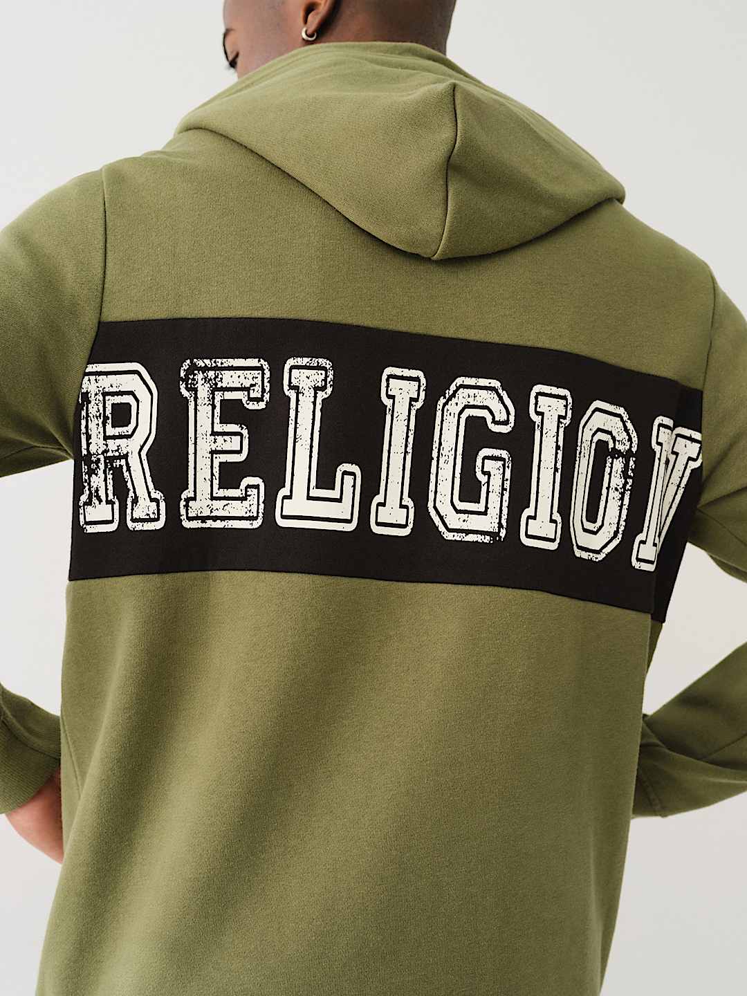 CONTRAST PANEL LOGO HOODIE, image 2
