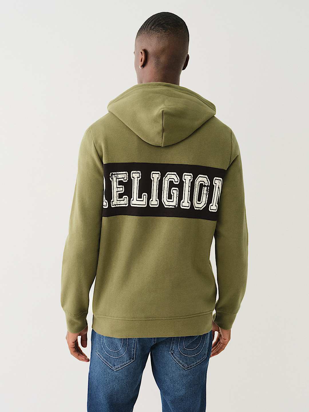 CONTRAST PANEL LOGO HOODIE, image 4