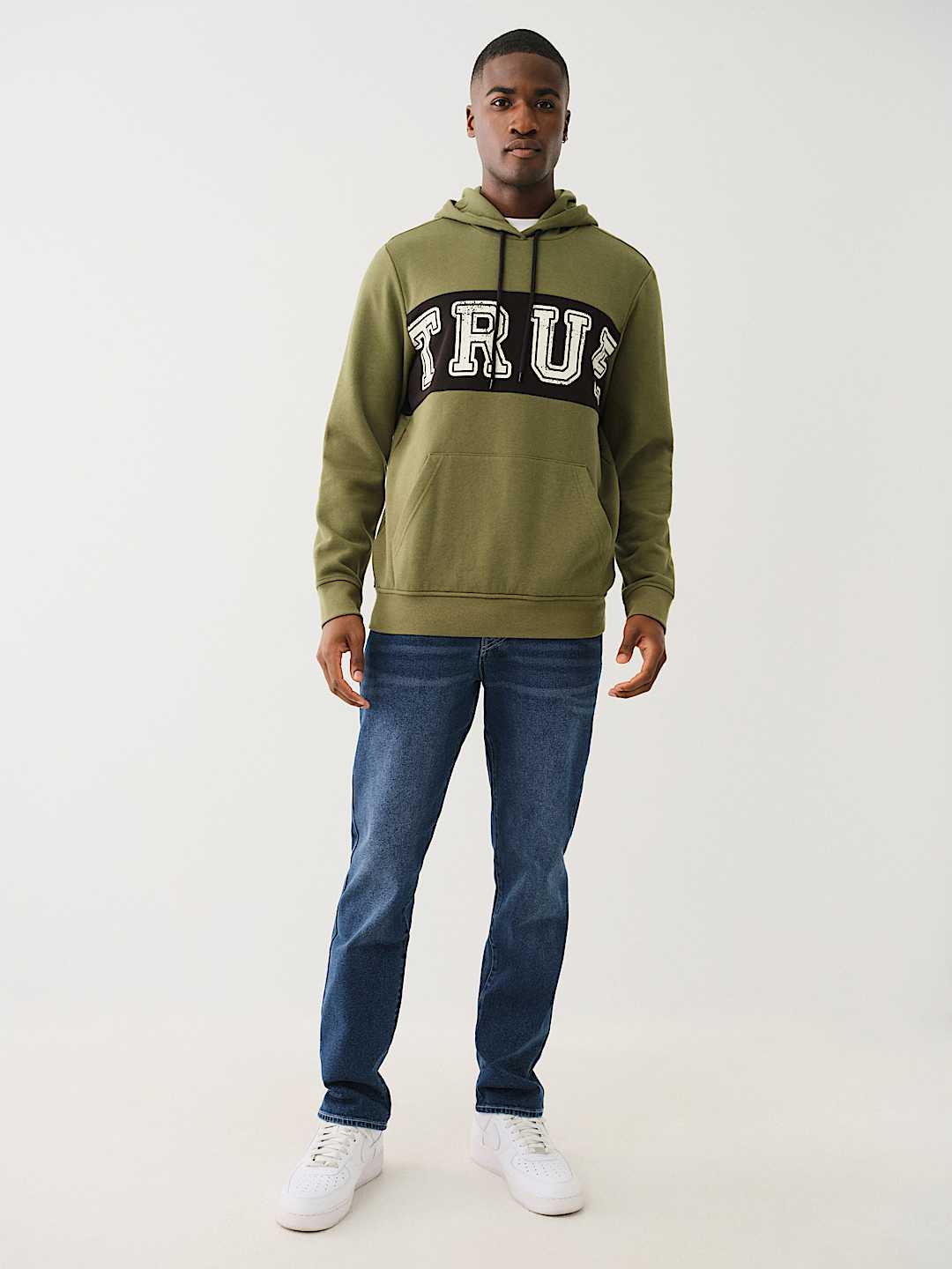 CONTRAST PANEL LOGO HOODIE, image 6