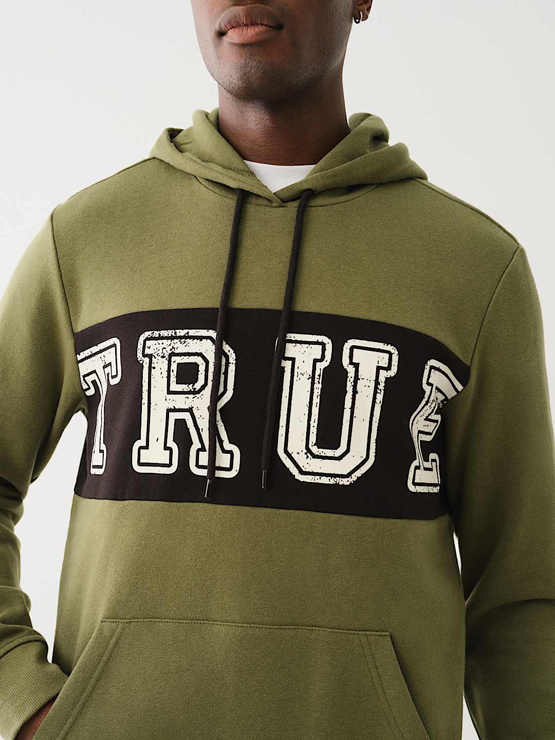 CONTRAST PANEL LOGO HOODIE, image 1