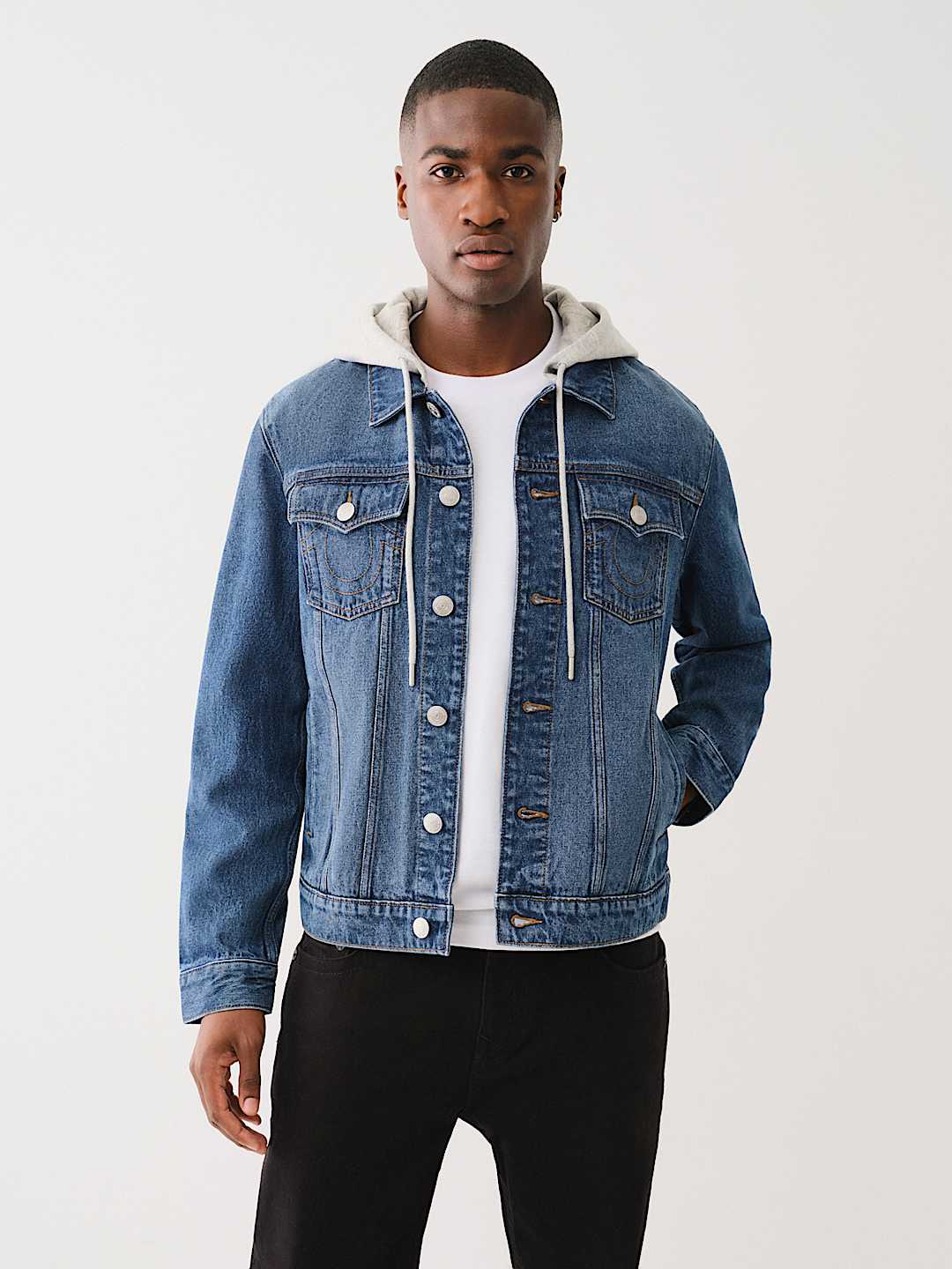 HOODED DENIM TRUCKER JACKET True Religion