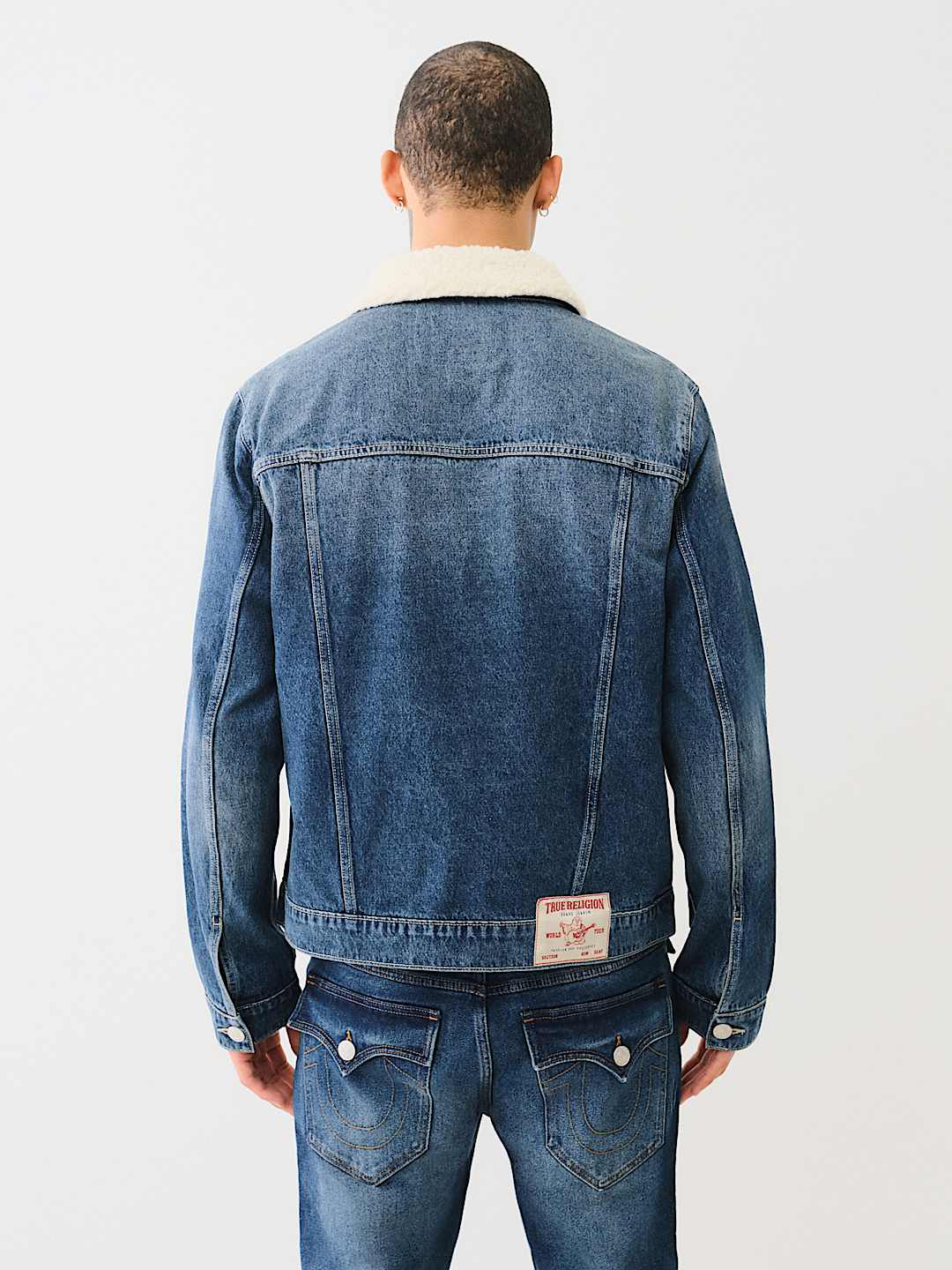 SHERPA COLLAR DENIM TRUCKER JACKET True Religion