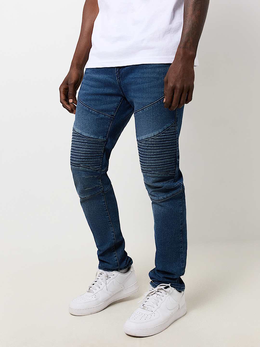 ROCCO MOTO SKINNY JEAN - MEDIUM BLIZZARD WASH | True Religion