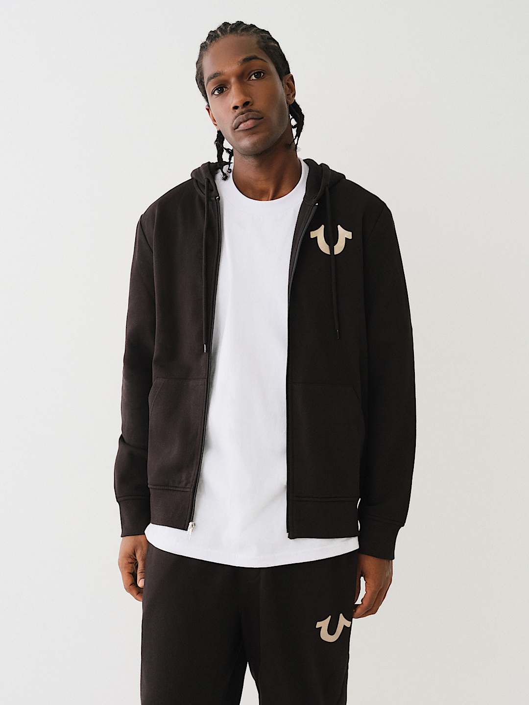 Black and gold shops true religion hoodie