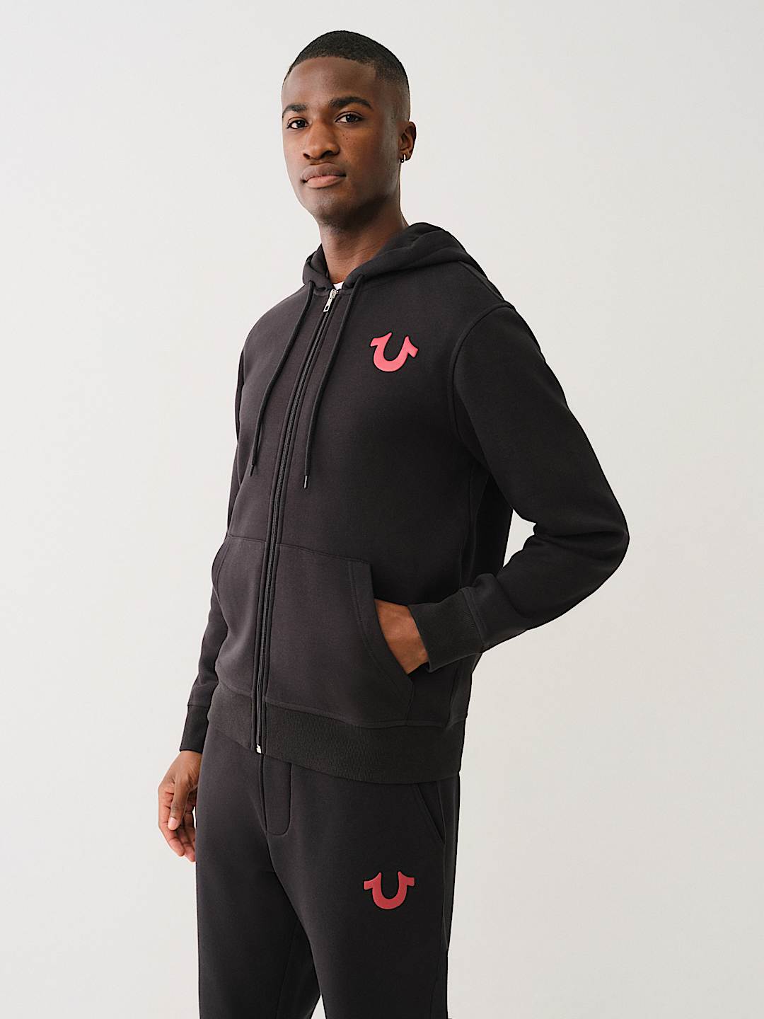 OVERLAP BUDDHA LOGO ZIP HOODIE