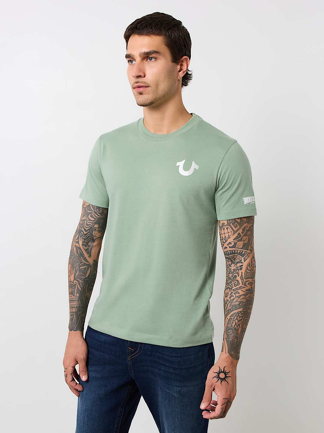 CRYSTAL BUDDHA LOGO CREW TEE, image 2