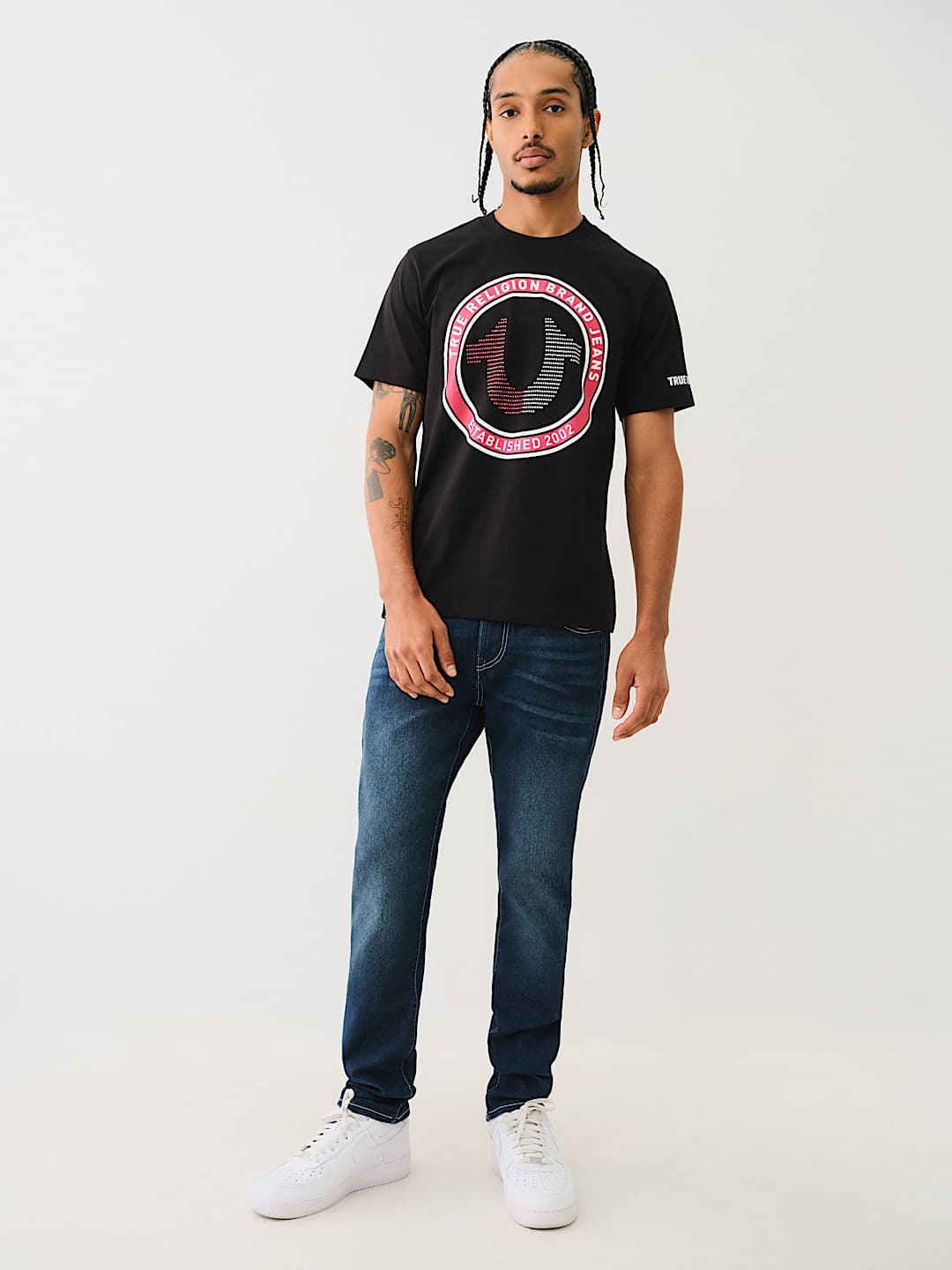 CRYSTAL HORSESHOE LOGO TEE