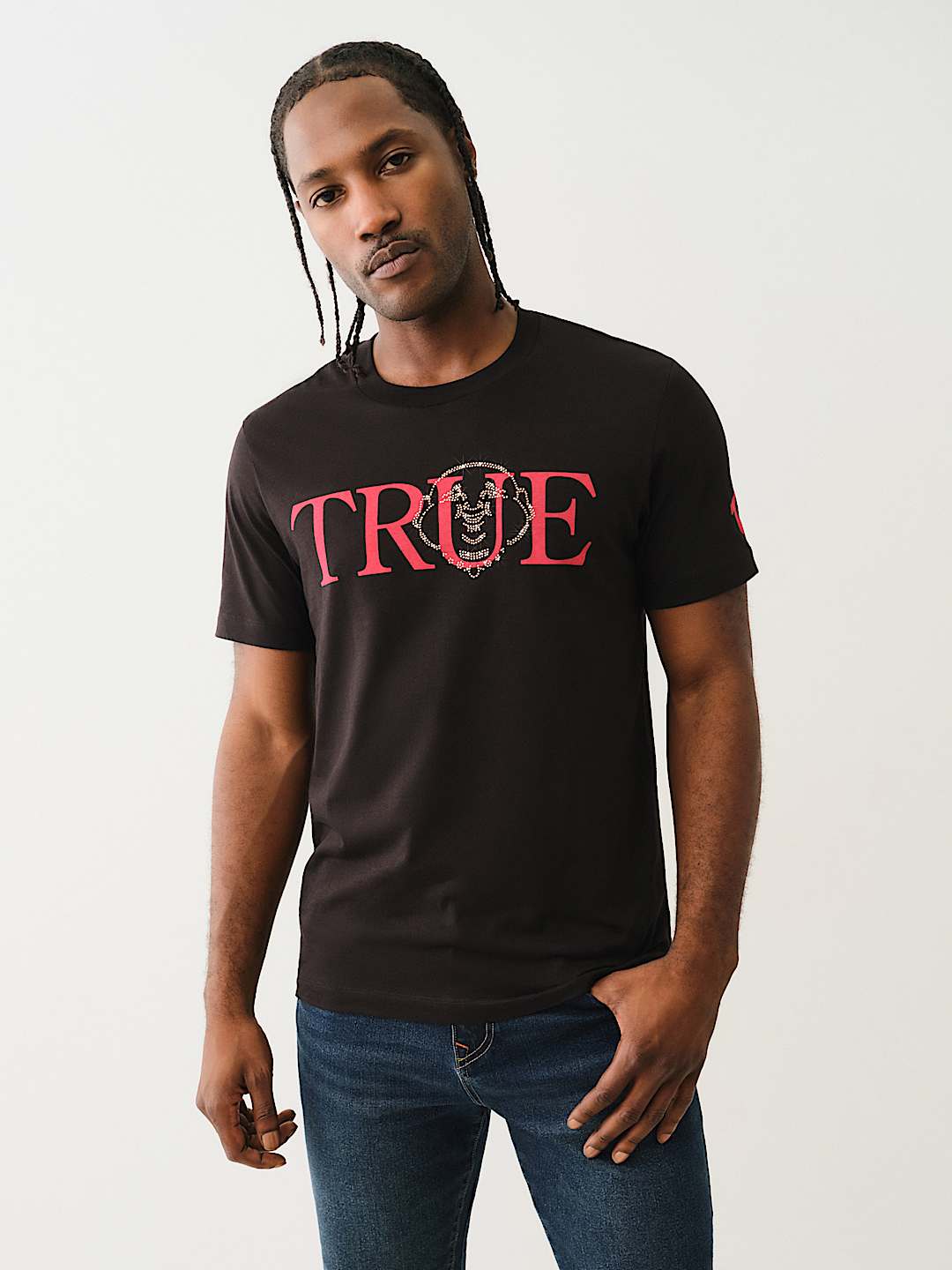 CRYSTAL BUDDHA FACE TEE, image 1