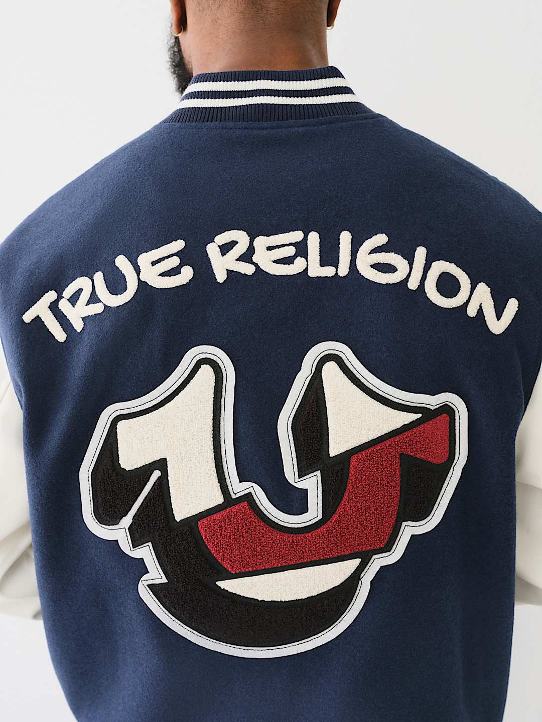 True religion varsity jacket blue hotsell