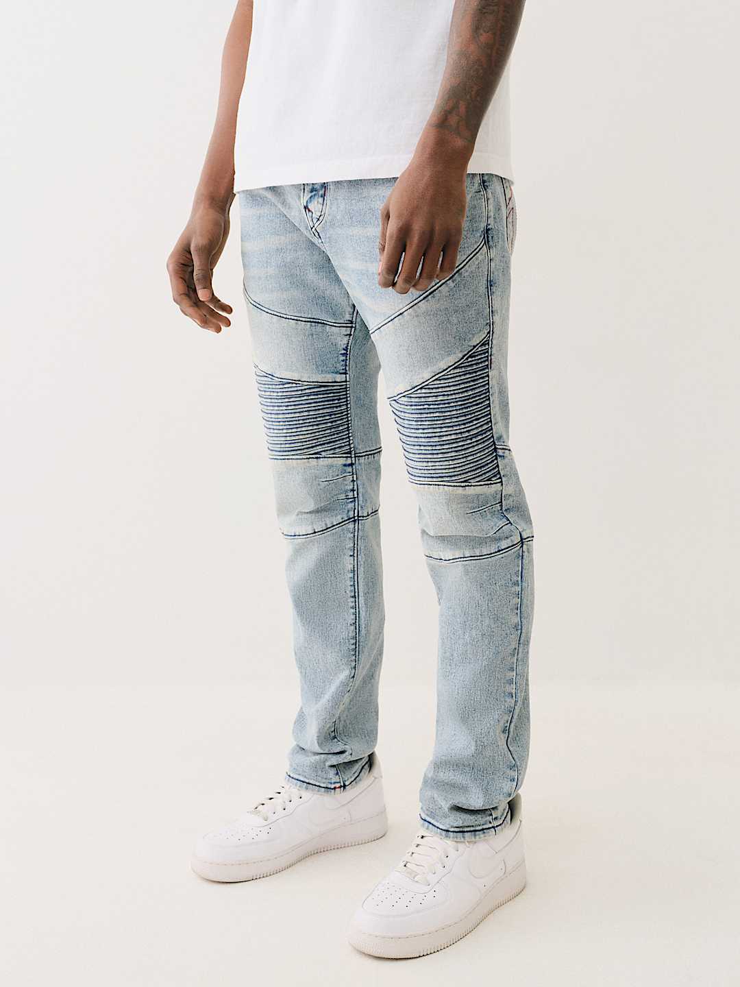 パンツ true religion ROCCO MOTO SKINNY ROCCO MOTO SKINNY JEAN - LIGHT BUDDING WASH | True Religion