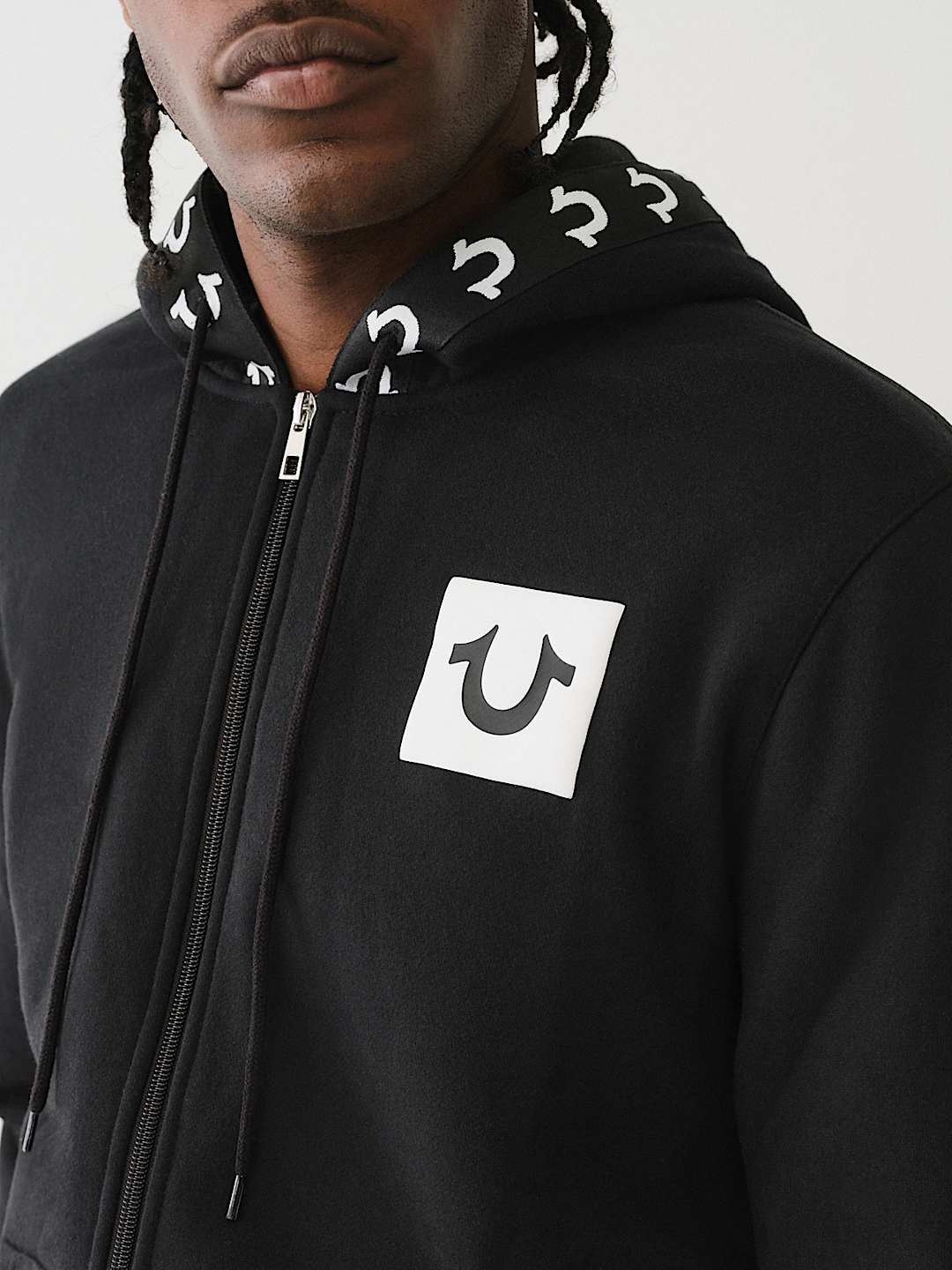 LOGO TAPE TRIM ZIP HOODIE True Religion