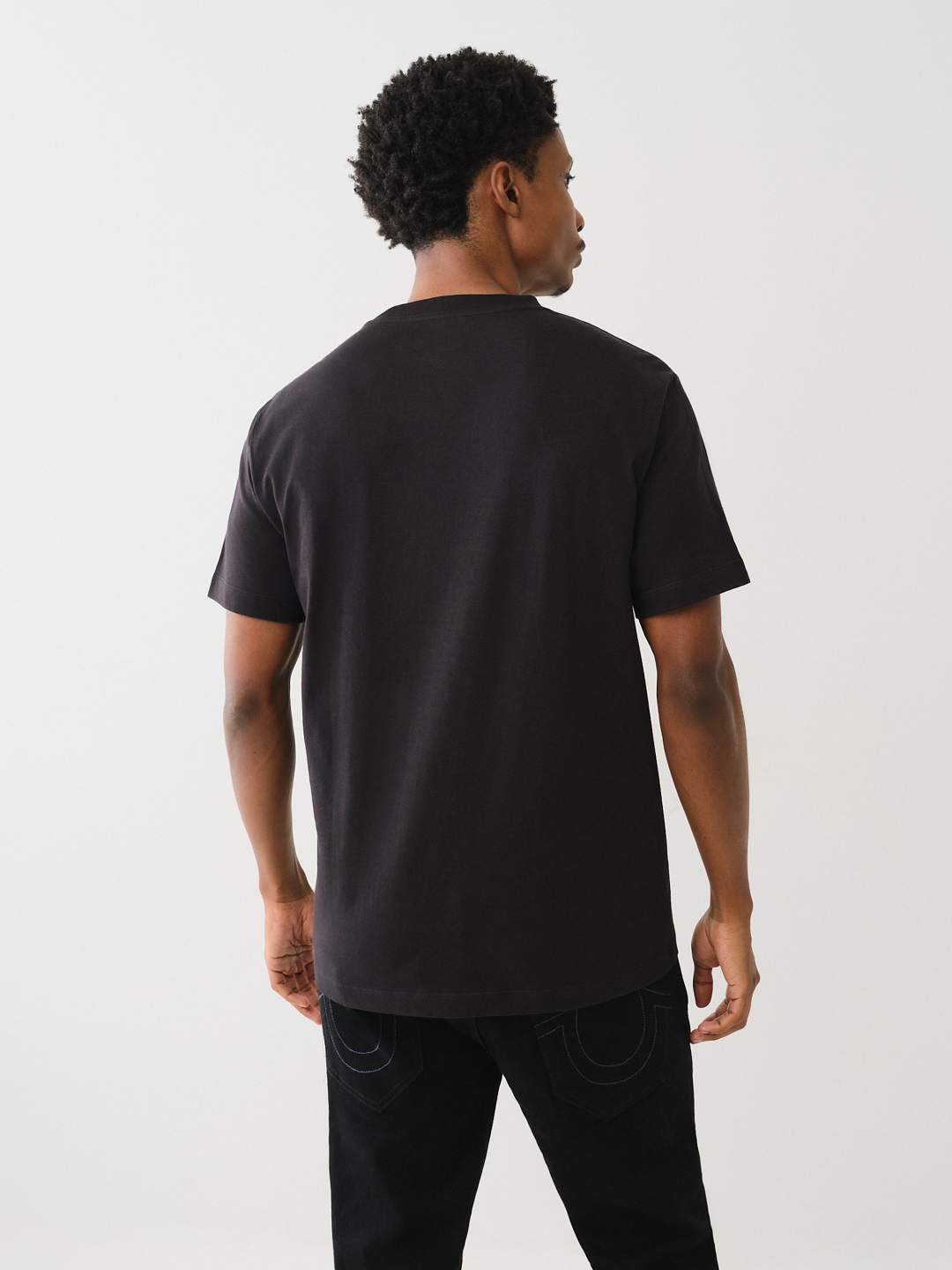 METALLIC LOGO TAPING TEE