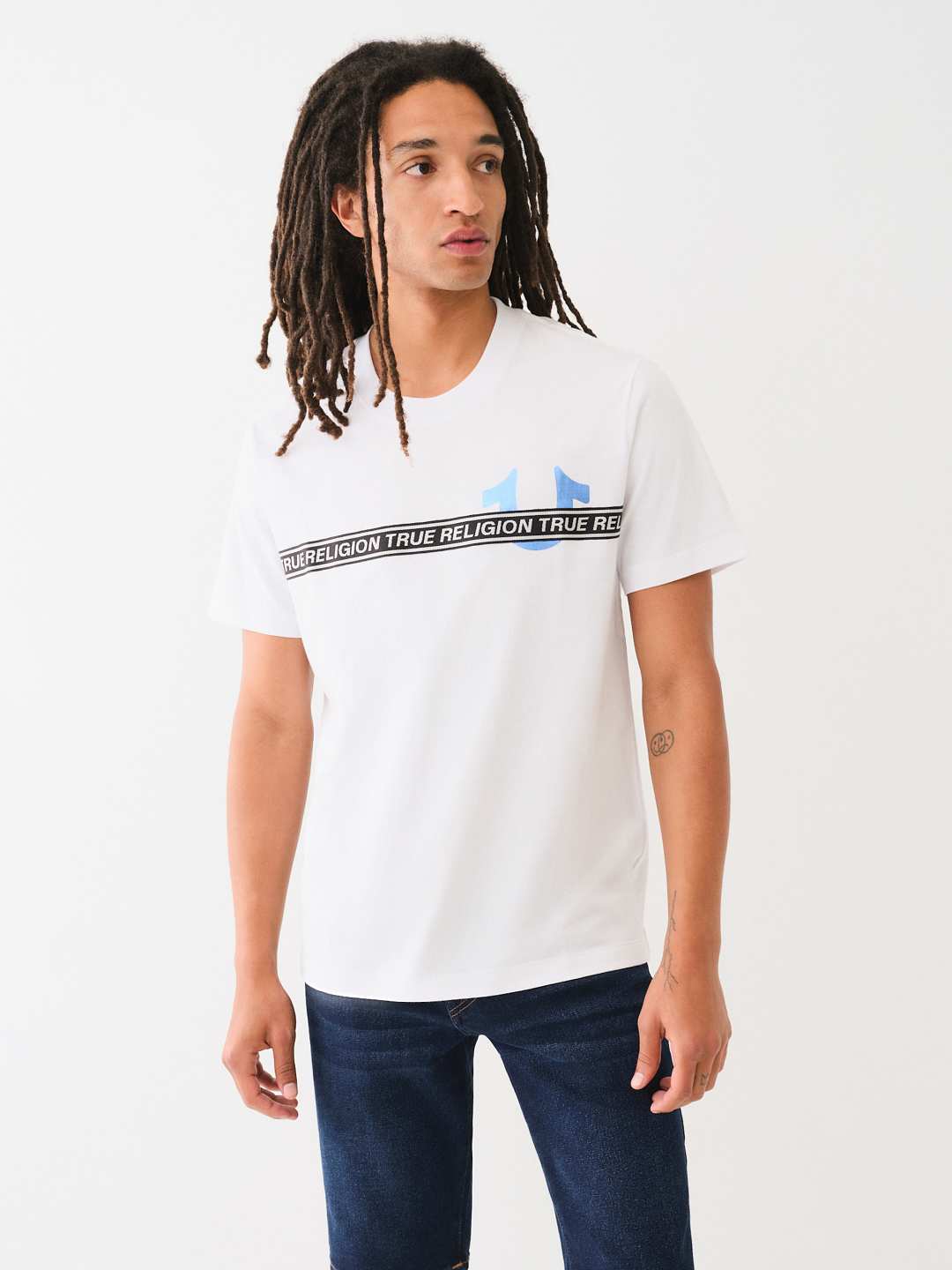 METALLIC LOGO TAPING TEE, image 2