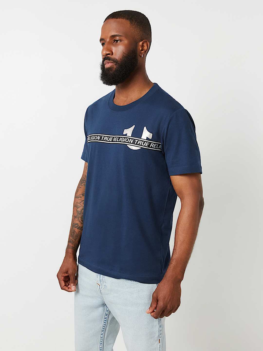 METALLIC LOGO TAPING TEE, image 4