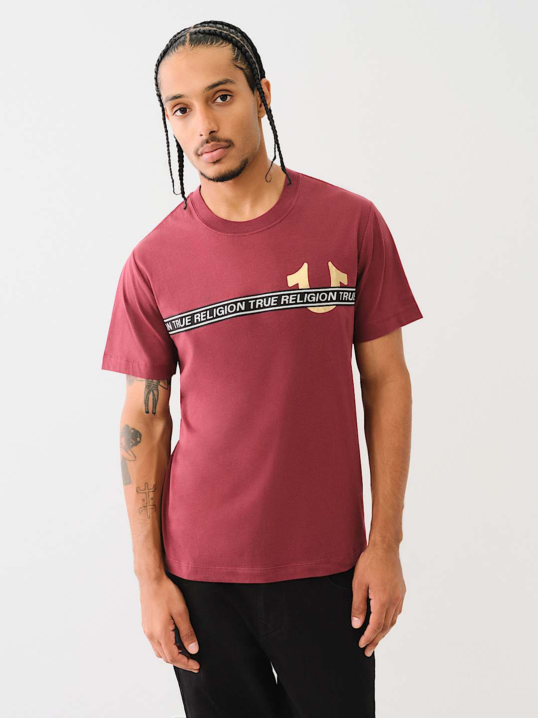 METALLIC LOGO TAPING TEE, image 2