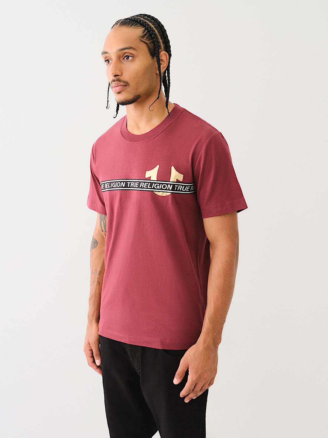 METALLIC LOGO TAPING TEE, image 4