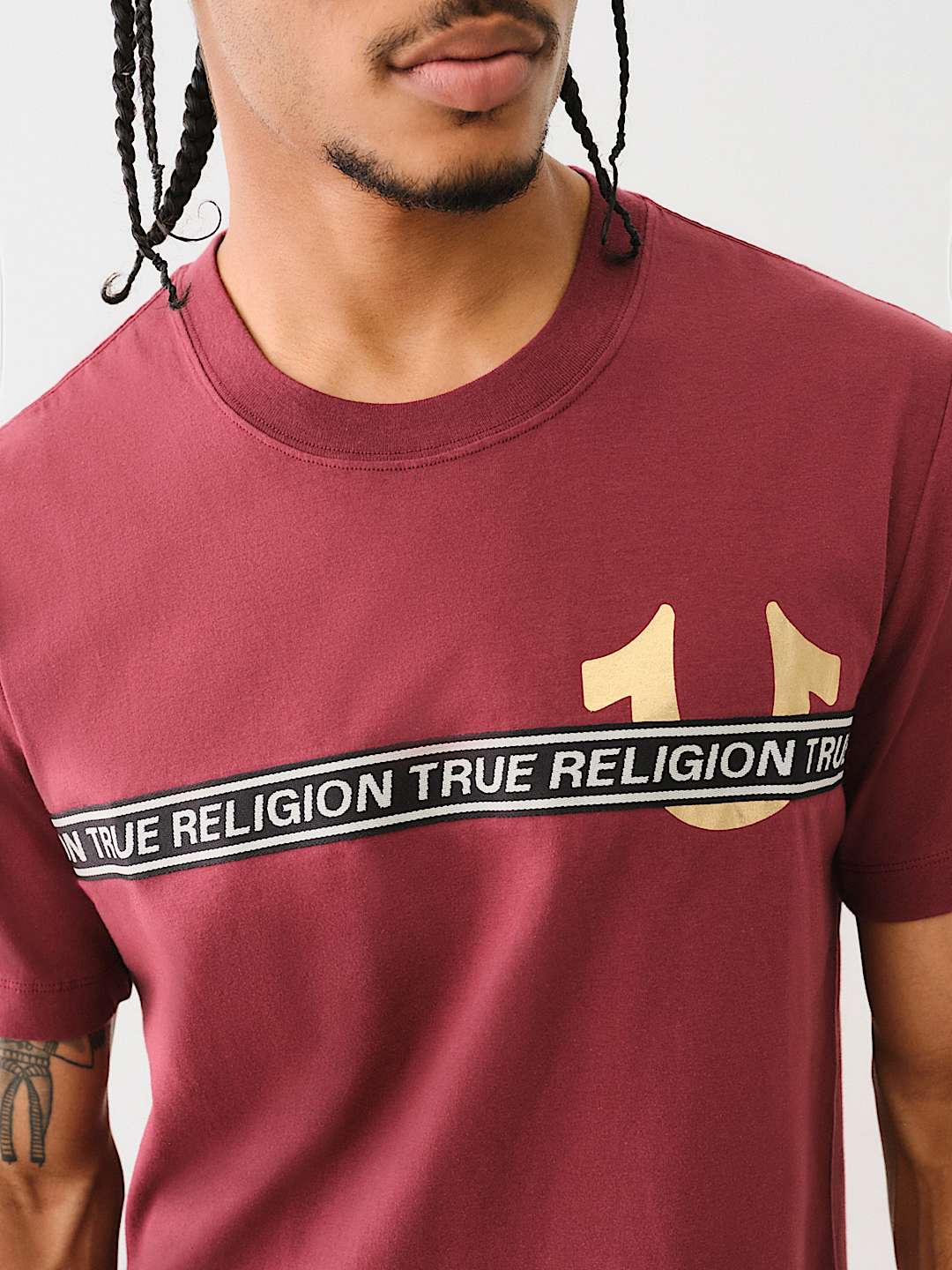 METALLIC LOGO TAPING TEE, image 1