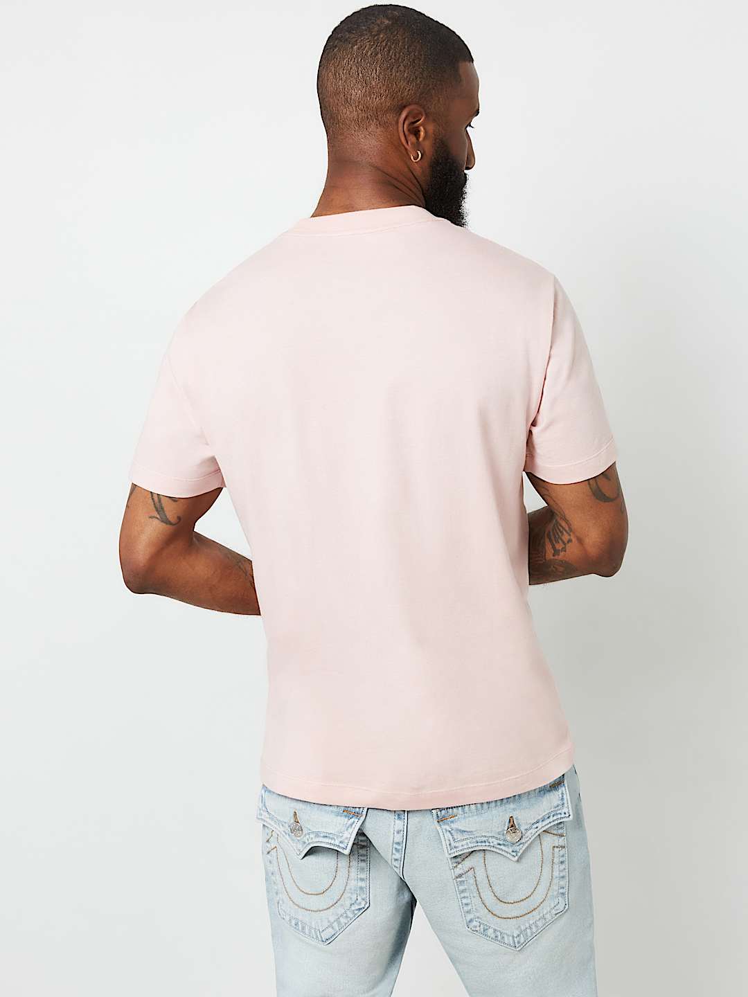 METALLIC LOGO TAPING TEE