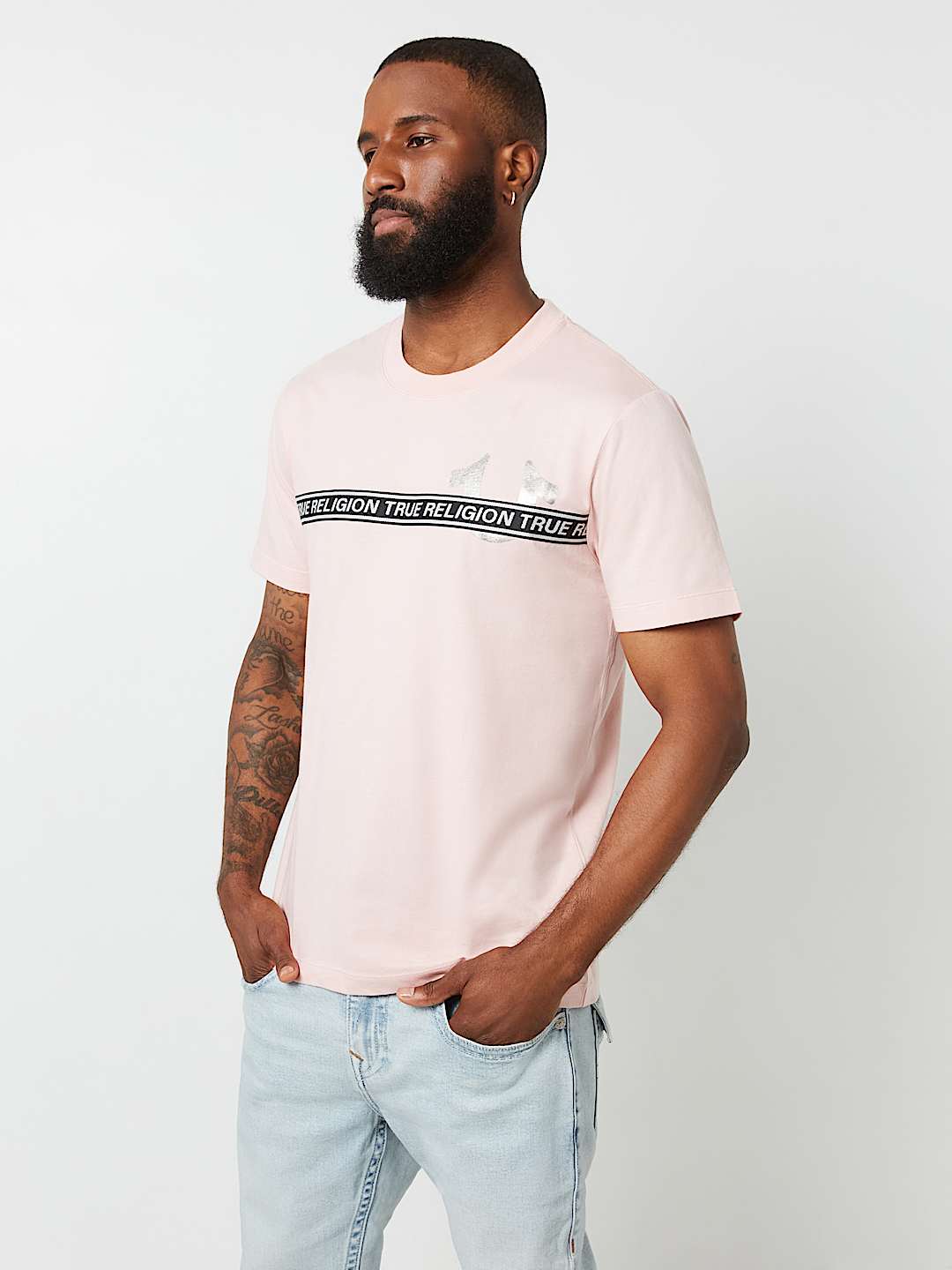 METALLIC LOGO TAPING TEE, image 4