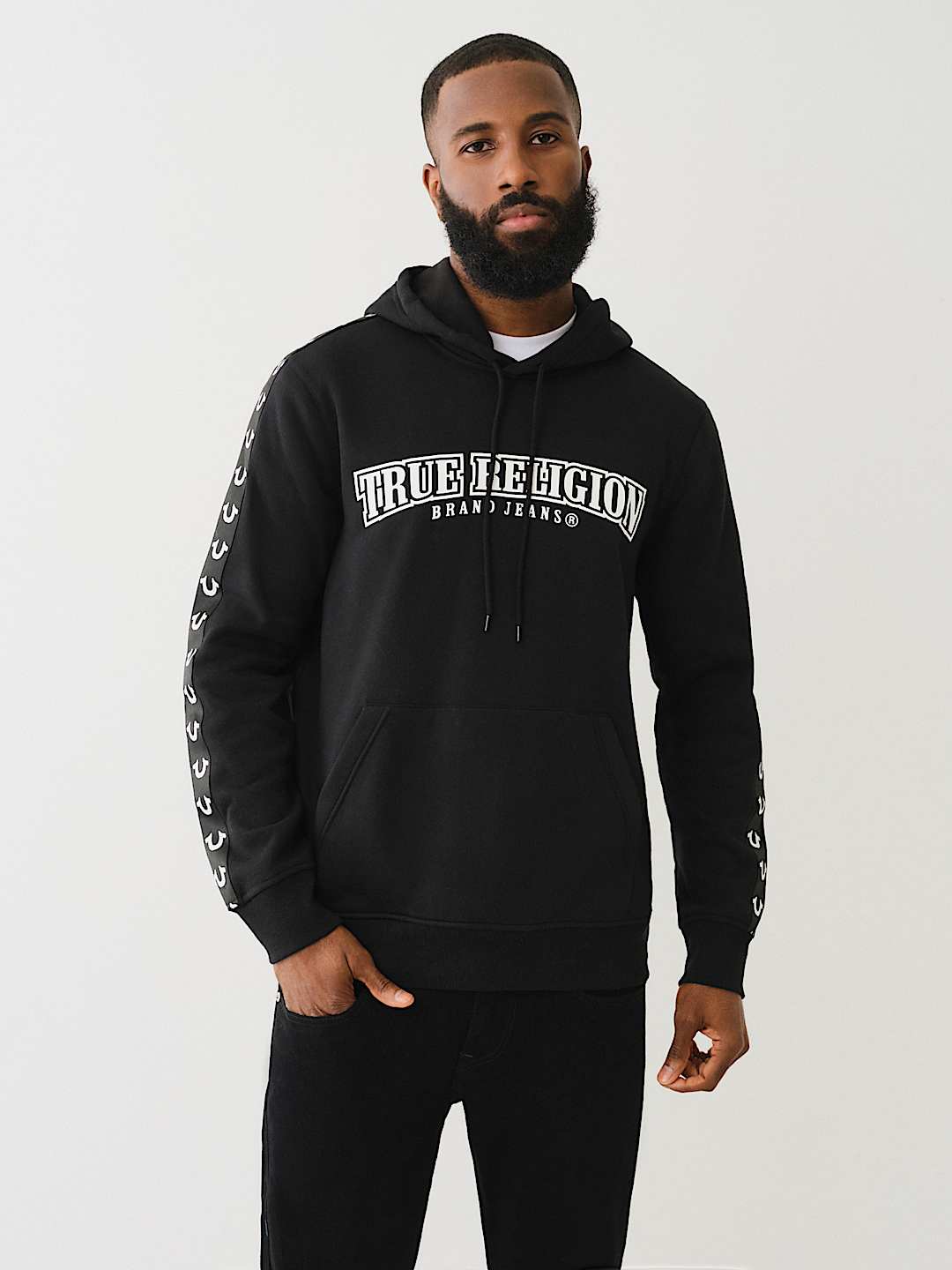 True religion tape zip up hoodie sales
