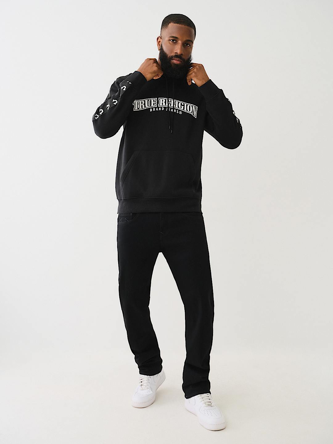 True religion tape hoodie hotsell