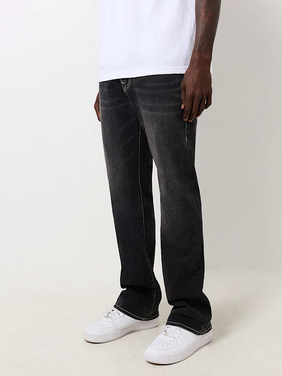 BILLY FLAP BOOTCUT JEAN - GREY GLOOMY WASH | True Religion BILLY FLAP BOOTCUT JEAN - GREY GLOOMY WASH | True Religion