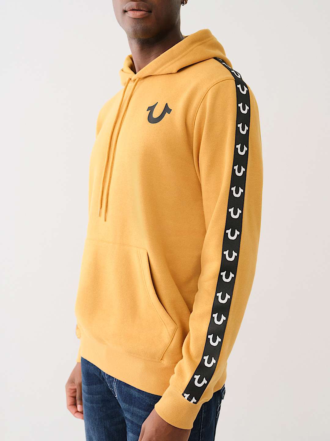 True religion yellow shops hoodie