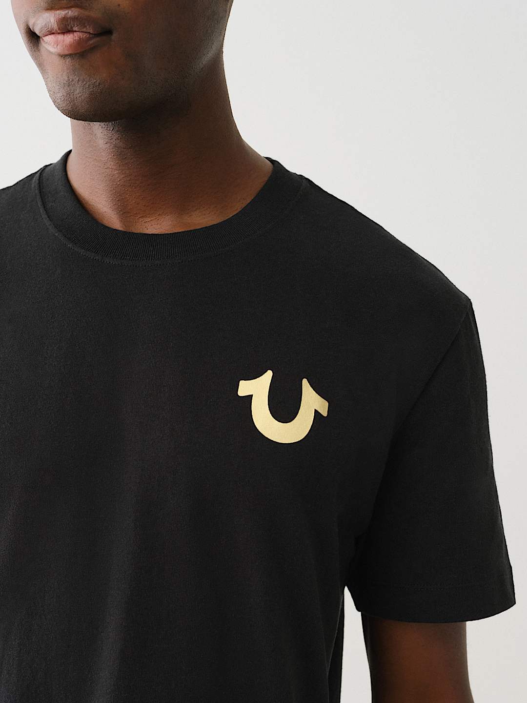CAMISETA DE CUELLO REDONDO CON LOGOTIPO MET&Aacute;LICO DE BUDDHA ESTAMPADO