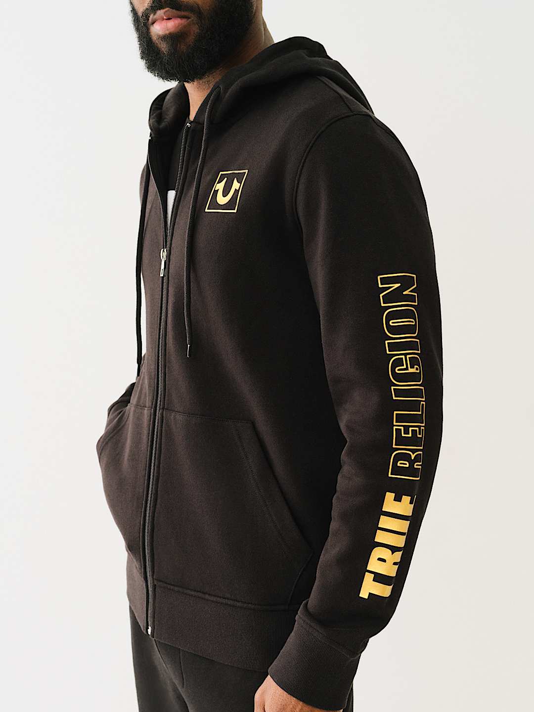 HIGH DENSITY LOGO ZIP HOODIE | True Religion