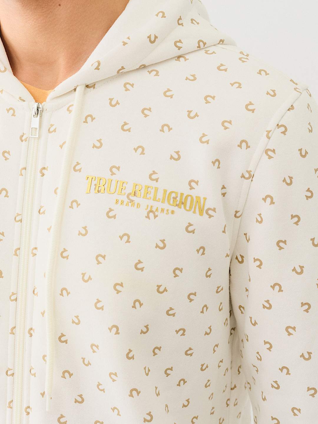 関税込み♪【TRUE RELIGION】ALLOVER HORSESHOE ロゴ ★パーカー ALLOVER HORSESHOE LOGO ZIP HOODIE | True Religion