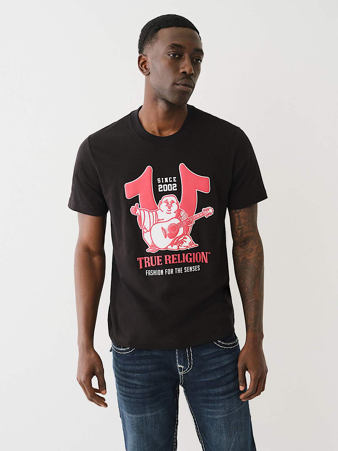 HORSESHOE BUDDHA PUFF PRINT TEE | True Religion