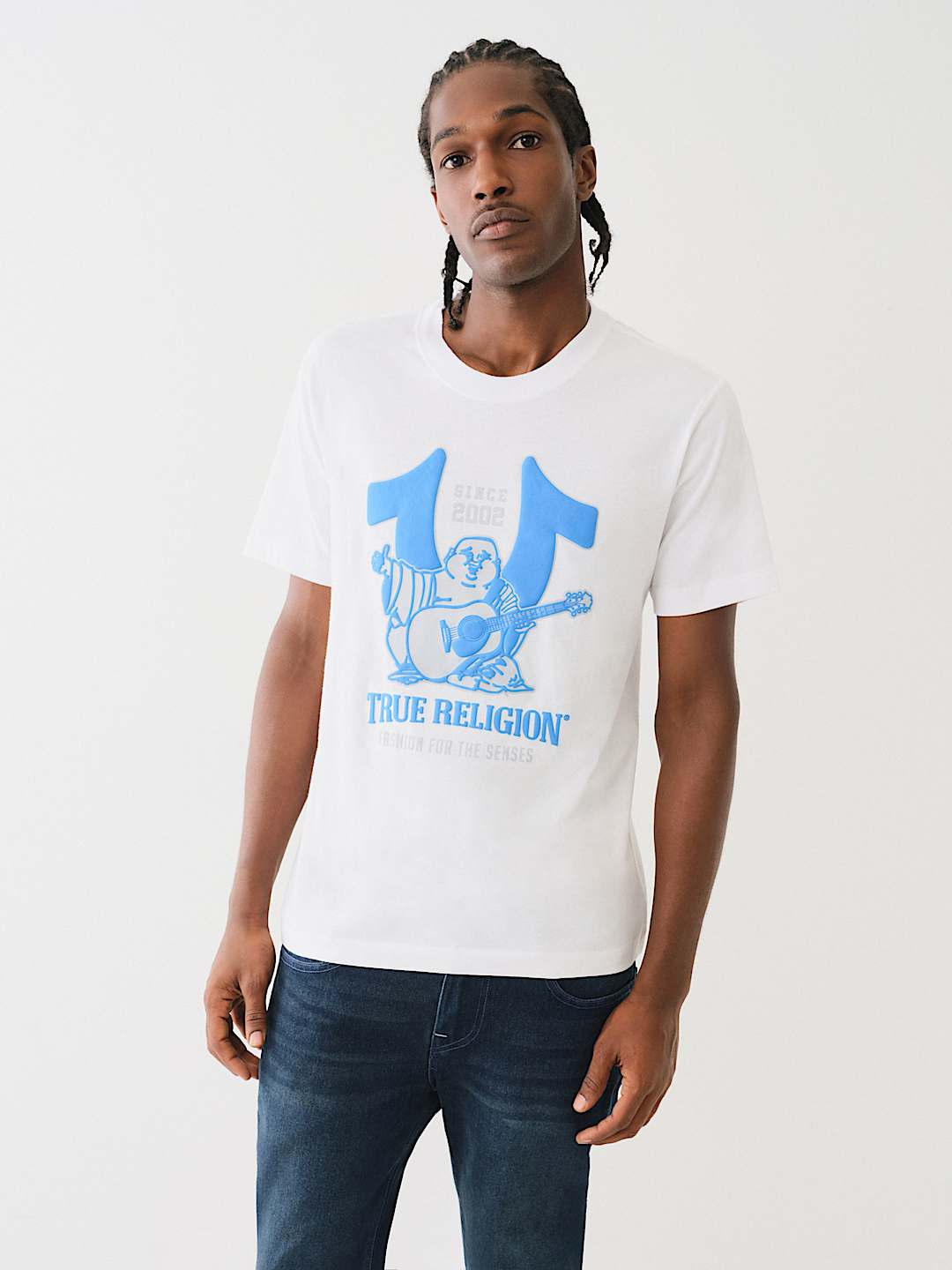 CAMISETA CON ESTAMPADO EN RELIEVE DE BUDA CON HERRADURA, image 2