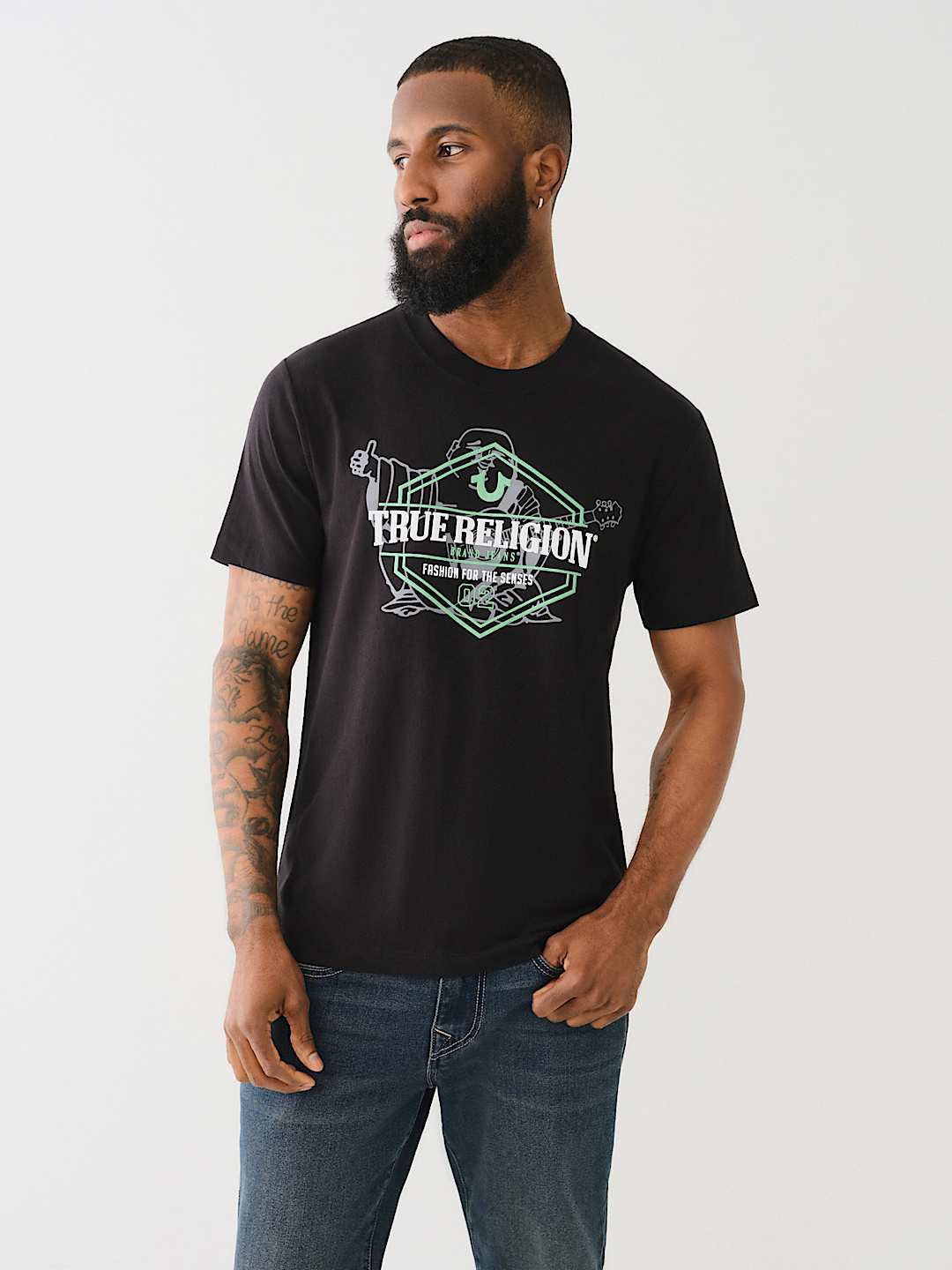 TRUE RELIGION HORSESHOE LOGO TEE, image 2