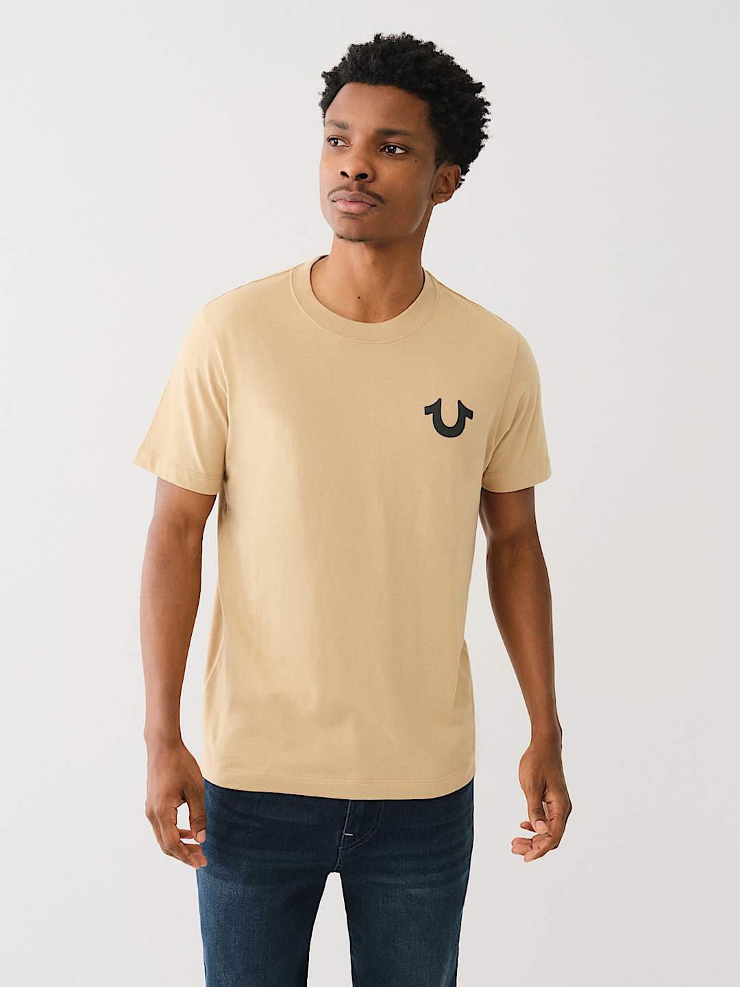 DISTRESSED PUFF PRINT LOGO TEE