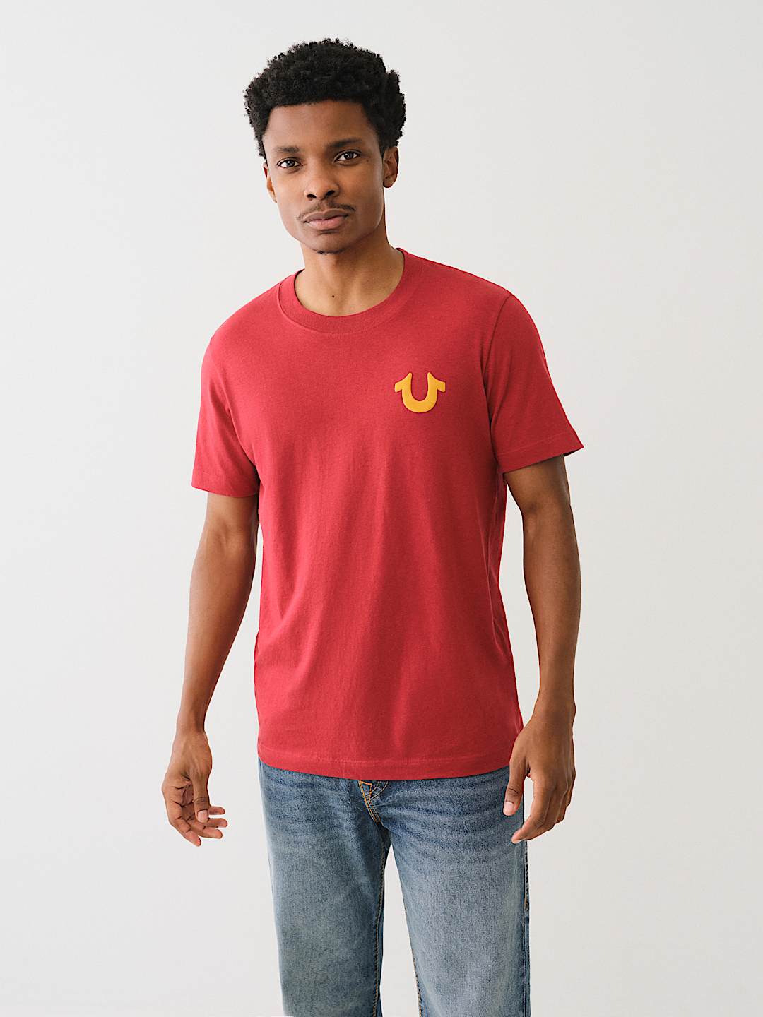 DISTRESSED PUFF PRINT LOGO TEE