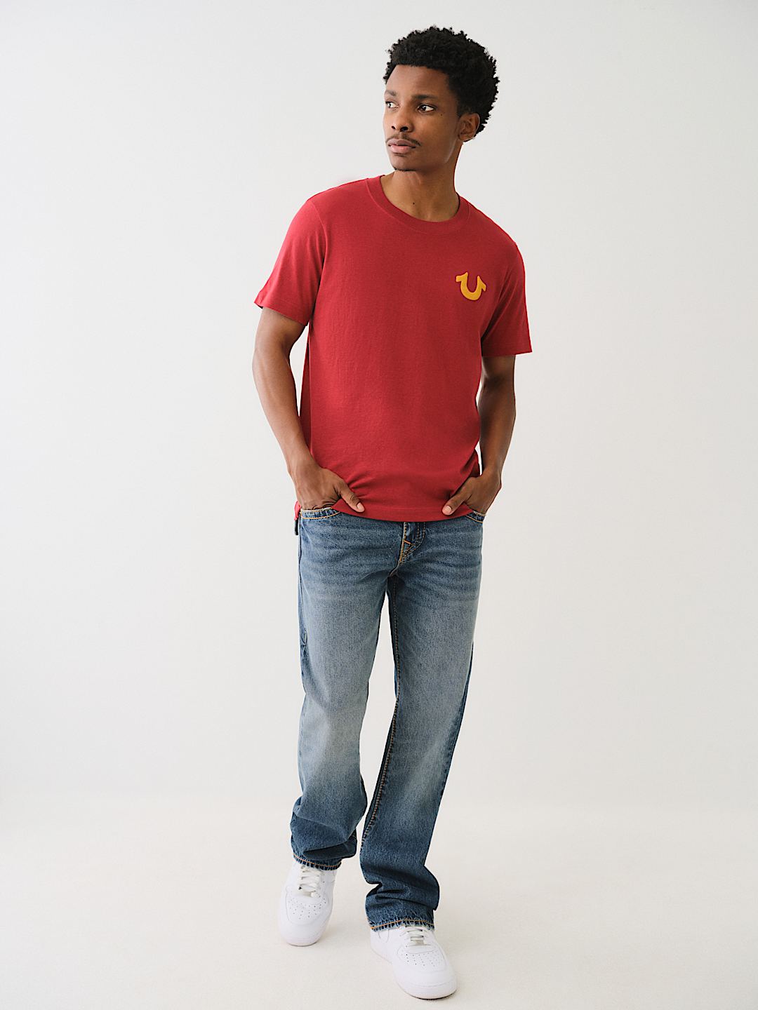 DISTRESSED PUFF PRINT LOGO TEE
