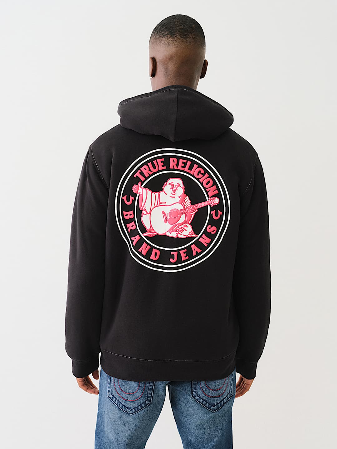 Logo zip hoodie true religion sale