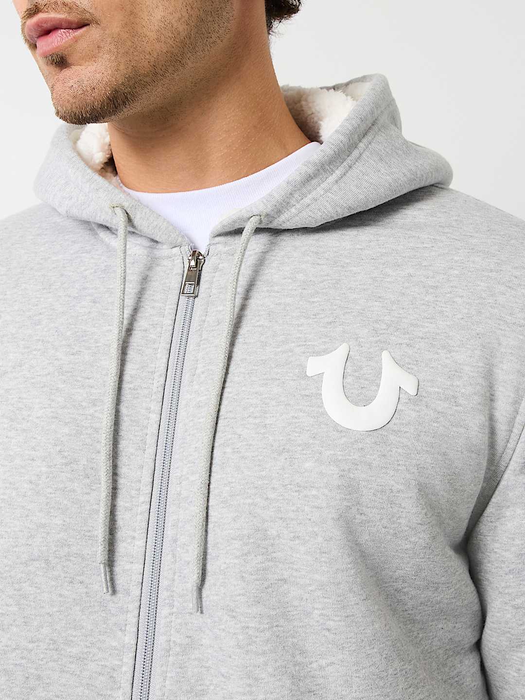 SHERPA PUFF PRINT LOGO ZIP HOODIE, image 2