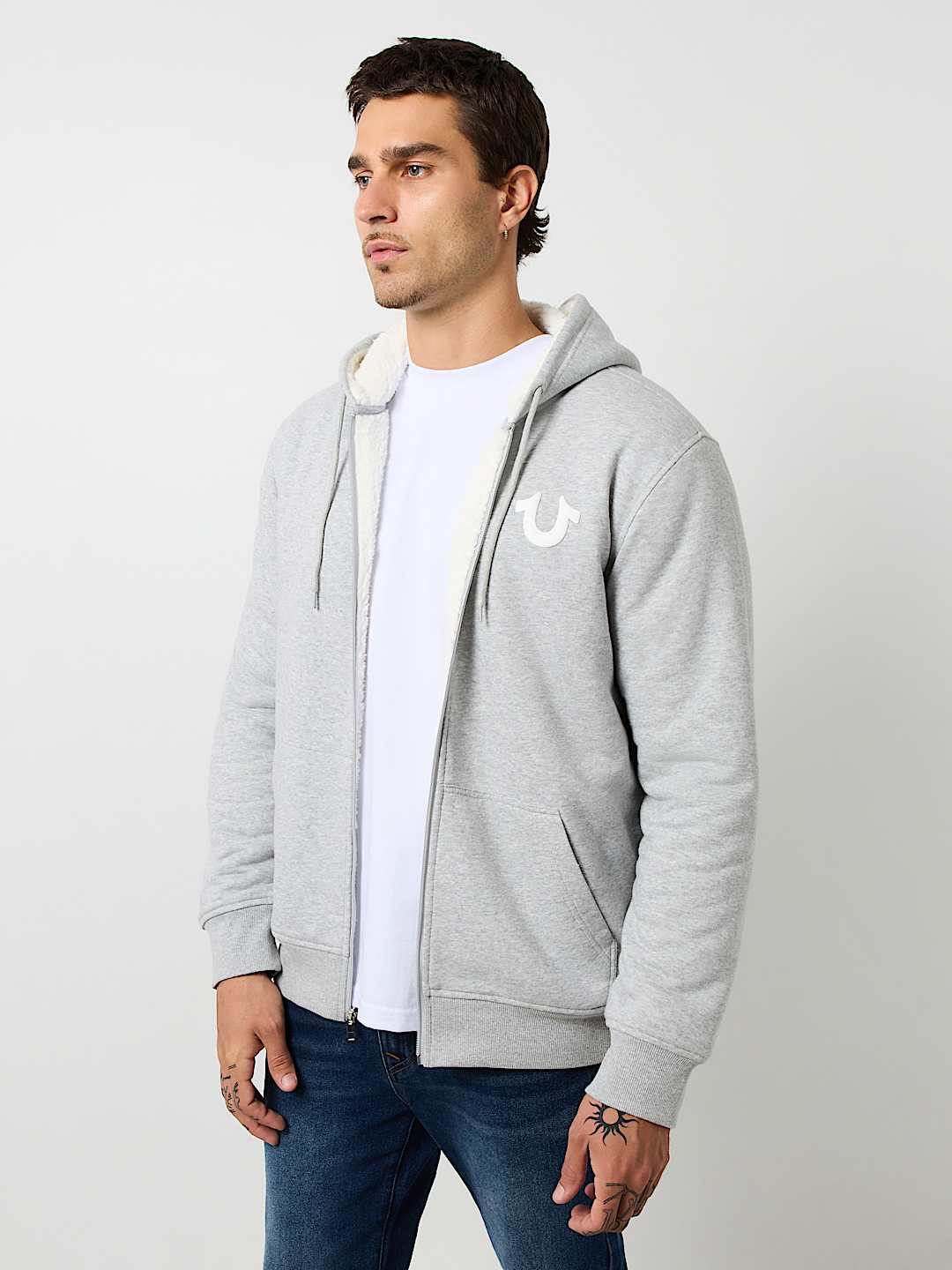 SHERPA PUFF PRINT LOGO ZIP HOODIE, image 5