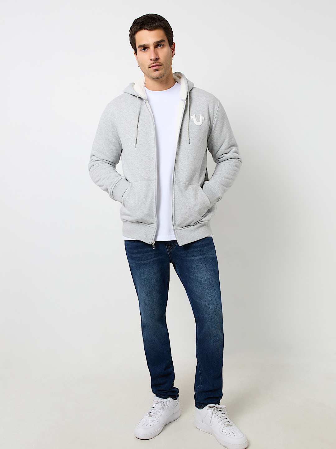 SHERPA PUFF PRINT LOGO ZIP HOODIE, image 6
