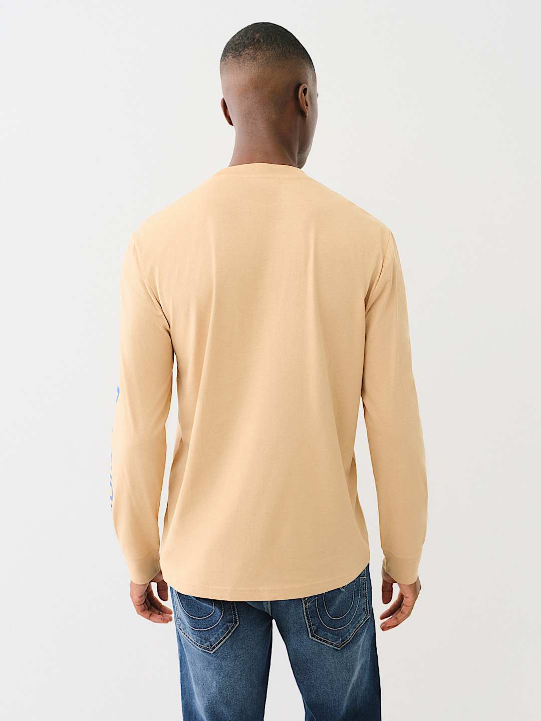 METALLIC TAPING LONG SLEEVE TEE